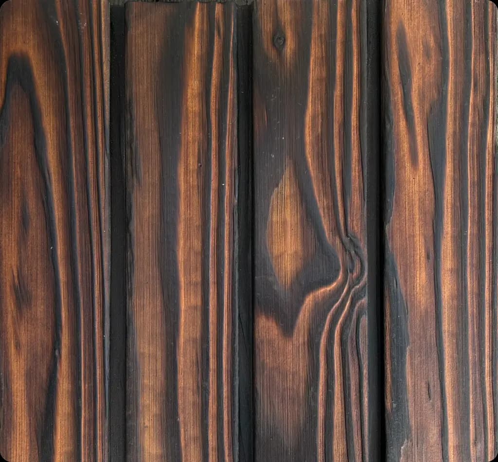 Larch wood | Charred wood product | Yakiwood Larch wood
