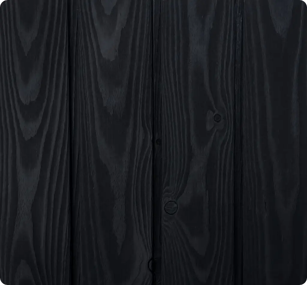 Black Larch - Rhombus Profile · 145×3600 mm | Charred wood product | Yakiwood Black Larch, Rhombus Profile · 145×3600 mm