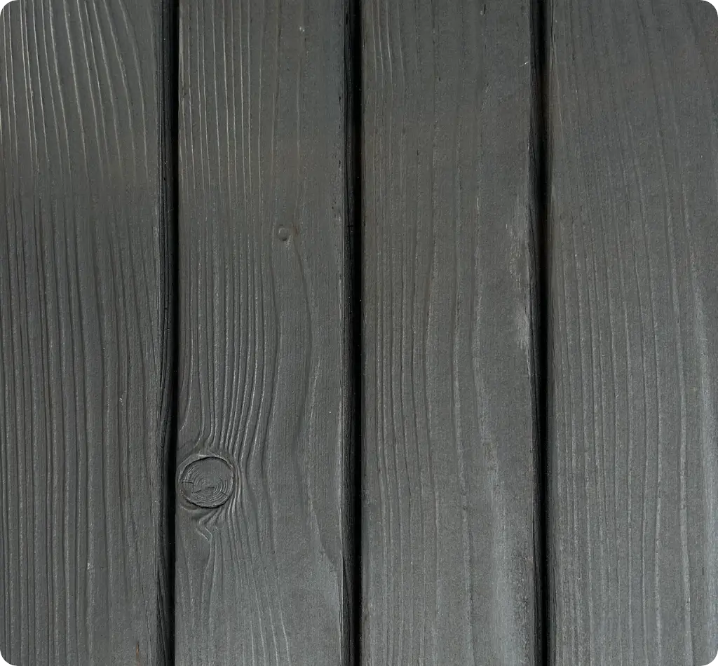 Graphite Larch - Rhombus Profile · 145×3600 mm | Charred wood product | Yakiwood Graphite Larch, Rhombus Profile · 145×3600 mm