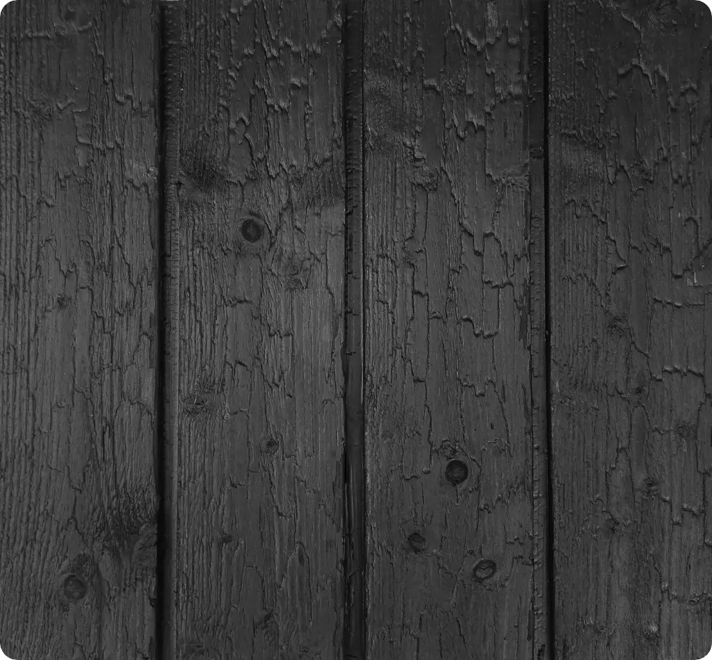 Carbon Spruce - Half Taper Profile · 95×3000 mm | Charred wood product | Yakiwood Carbon Spruce, Half Taper Profile · 95×3000 mm